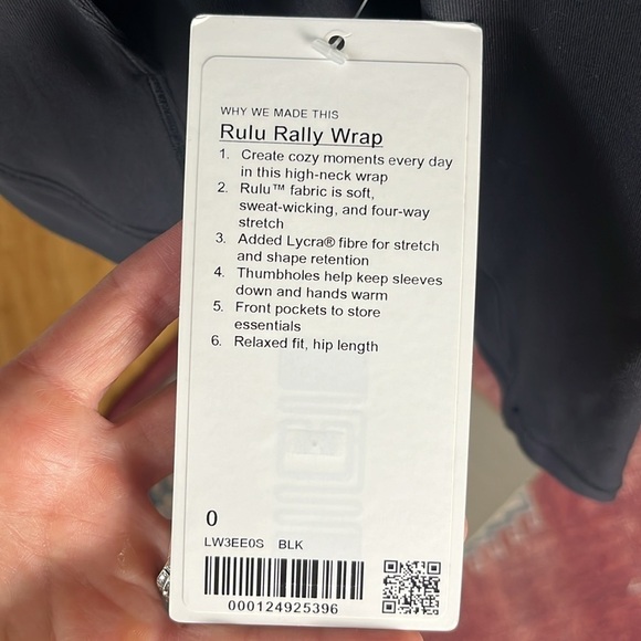 lululemon Rulu Rally Wrap in Black NWT Size 0 - Picture 13 of 15